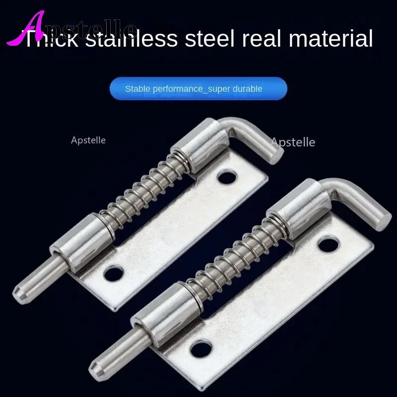 Stainless Steel Spring Barrel Bolt Latch Hinge 1Pc Industrial Cabinet Welding Distribution Cabinet Spring Bolt Hinges door latch