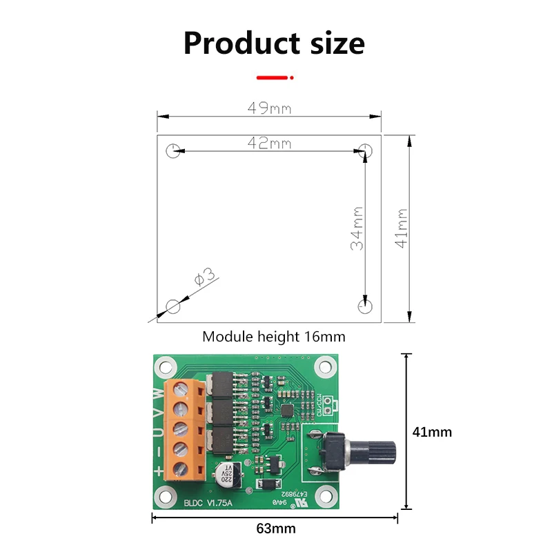 도매 고품질 DC 브러시리스 모터 제어 보드 6V12V24 볼트 CD 드라이브 팬 모터 거버너 DIY 액세서리
