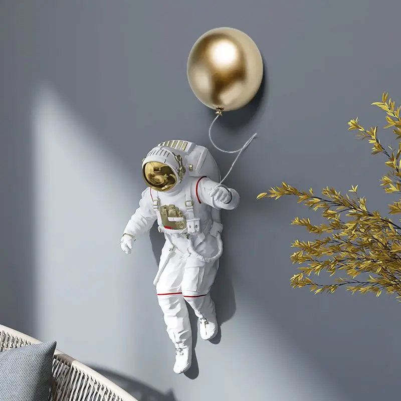 Nordic Astronaut Resin Wall Decoration Items Home Children's Room Background Wall Accessories Art Cafe Hotel Sticker Decor