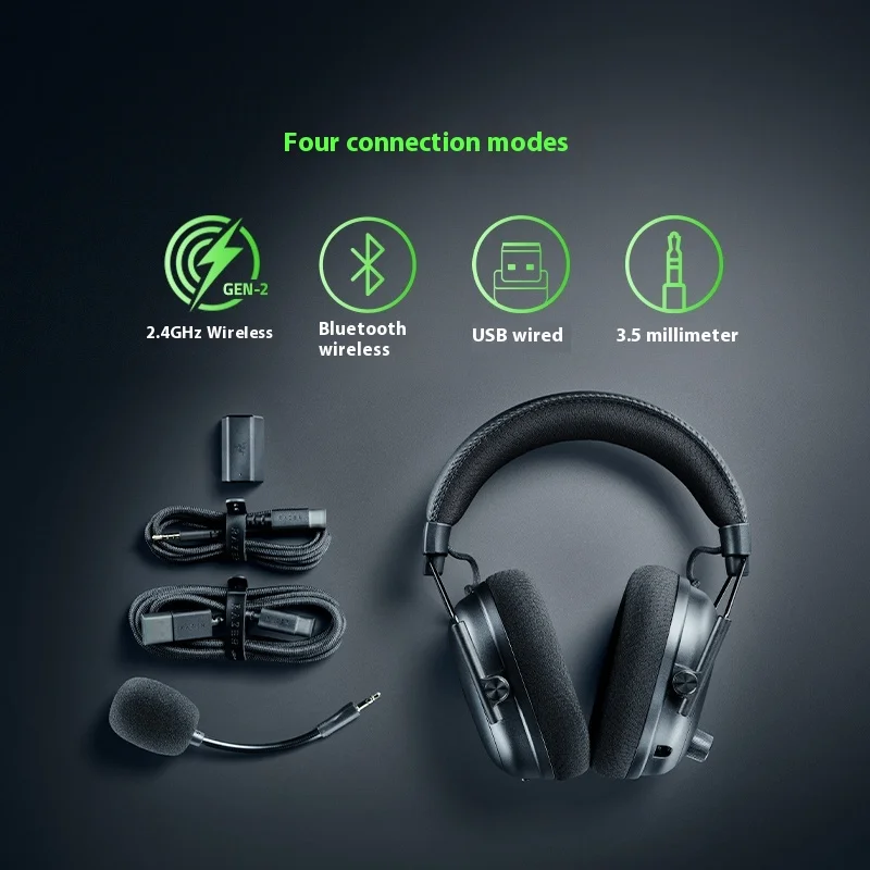 V3 Pro Gaming Headset 4-Mode Connectivity Wireless Esports Headset Over-Ear Design ANC Microphone 70h Battery 3