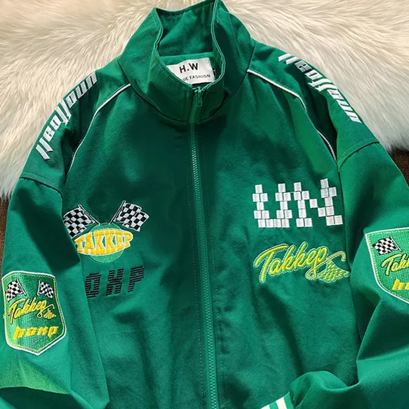 

Men's Jacket Baseball Winter Embroidery Hip Hop Oversize Harajuku Long Sleeves Tops Coats Punk Aesthetic Y2k Streetwear Clothing
