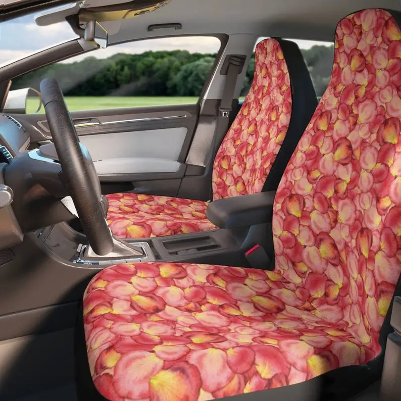 

Rose Petals Watercolor Car Seat Cover for Women, Flower Floral Cute Bucket Seat Cover Car Vehicle, Cute Car Decor, New Car Drive
