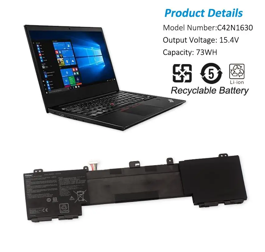Kingsener C42n1630 73wh Bateria do Portátil para Asus Zenbook Pro Ux550 Ux550vd Ux550ve Ux550ve1a Ux550ve-bn013t Xh71 Série C42phch - Imagem 6