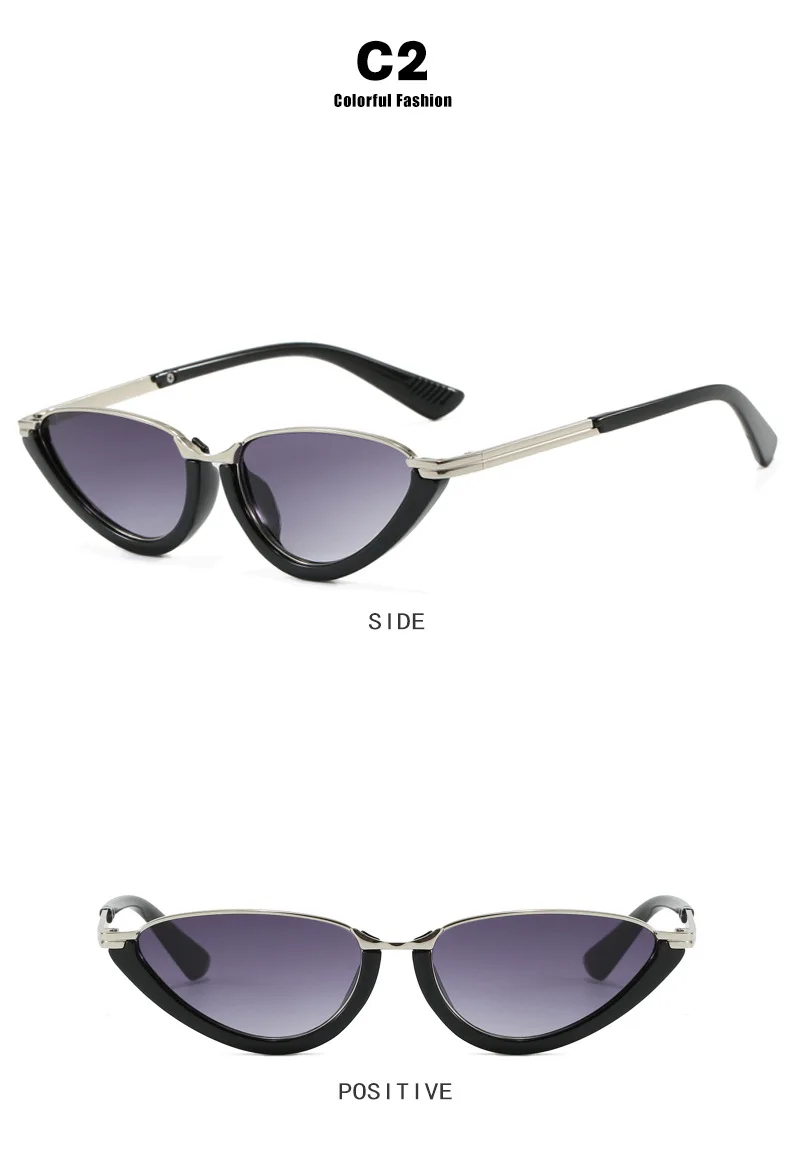 Neue Modische Dreieckige Cat-Eye-Sonnenbrille für Männer Trendige Kleine Rahmen-Sonnenbrille für Frauen Markendesigner Reise-Sonnenbrille Unisex UV400 Schutz – Detail 11