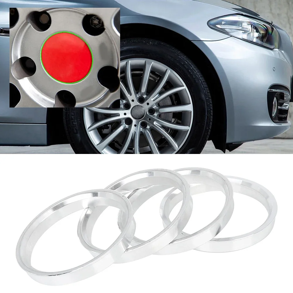4pcs/set Aluminum Car Hub Centric Rings 72.6mm Car Hub to 74.1mm Wheel Bore for BMW Centric Rings Accessories wheel adapters spacers