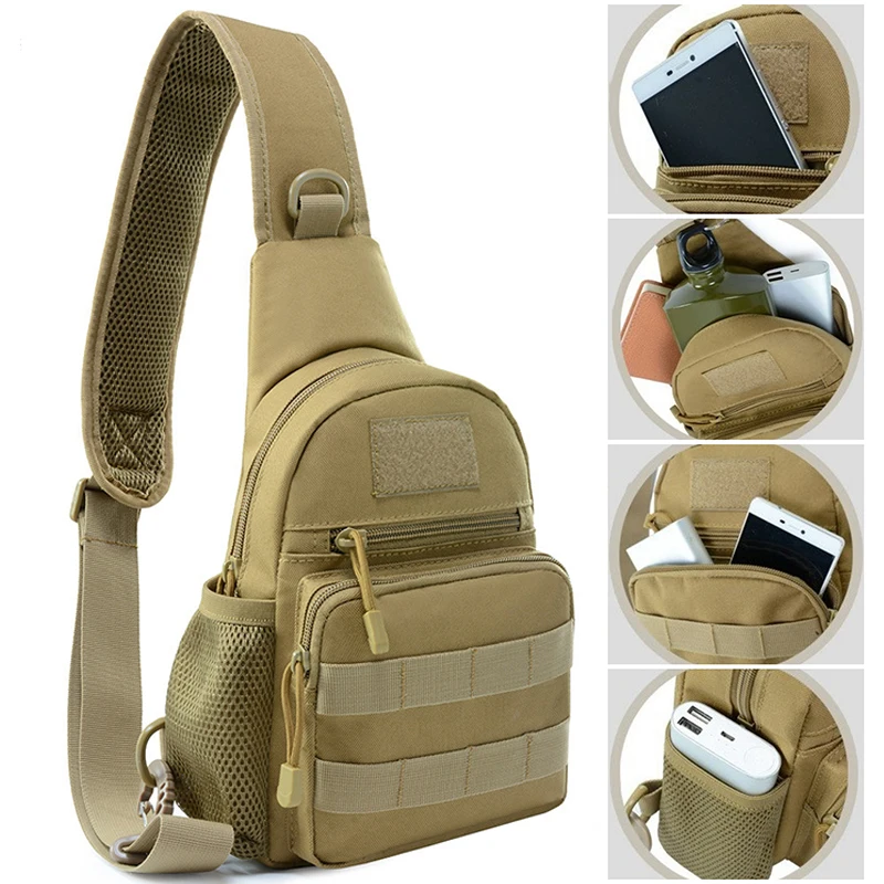 MenArmyTacticalClimbingHikingShoulderBagTravelSlingChestBags