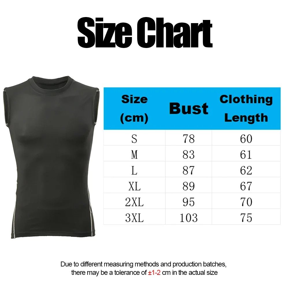 Men Compression Tank Top Slim Sleeveless Vest Quick-drying Jersey Breathable Quick Dry for Fitness Gym Sweat Cycling Active Tops 2