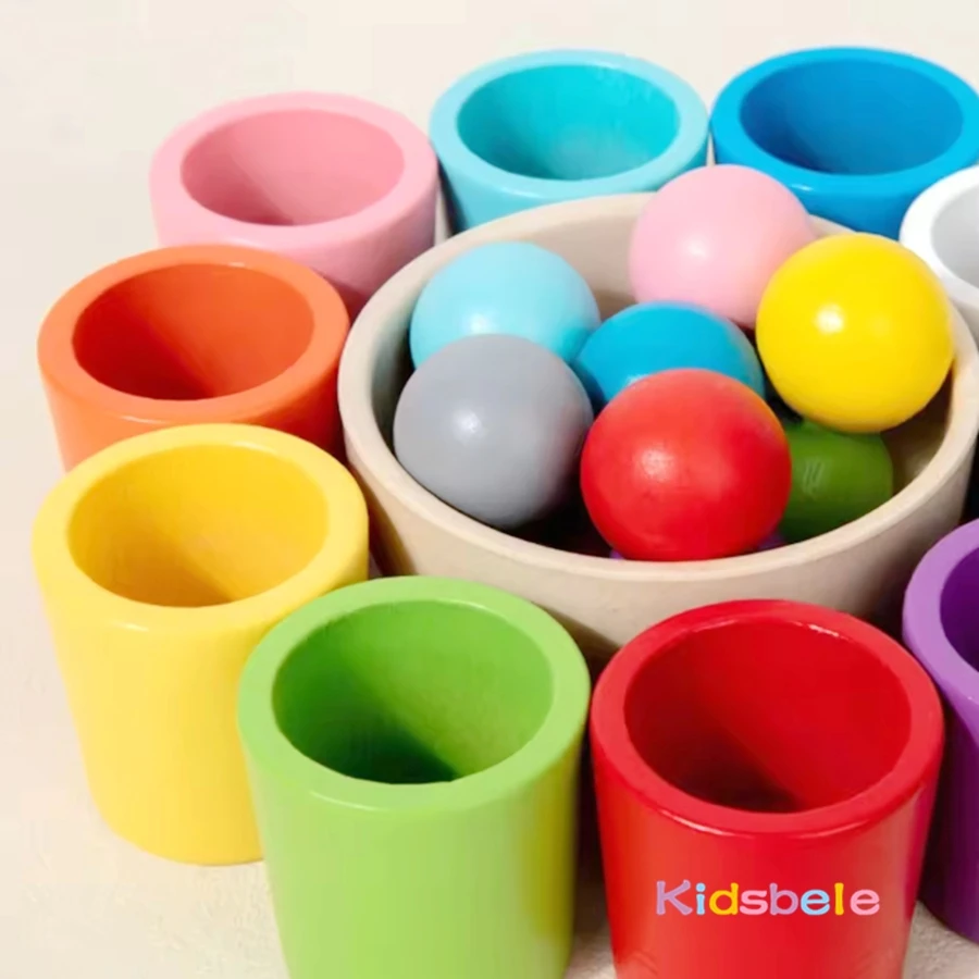 Jeu sensoriel montessori en bois pour tri et apprentissage bébé_voghion.com