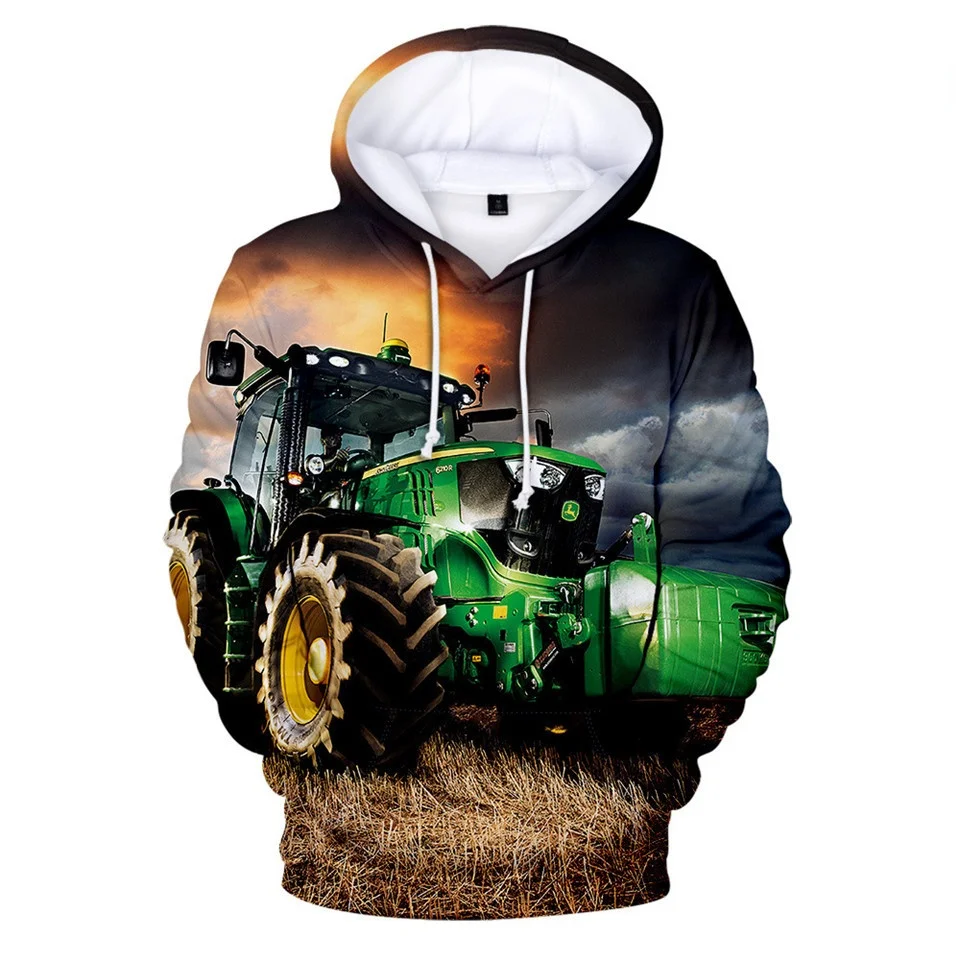 

2023 Tractor 3D Printed Hoodie Sweatshirt Men's Hip Hop Casual Fashion Sports All-match Streetwear Harajuku Style Hooded Sweater