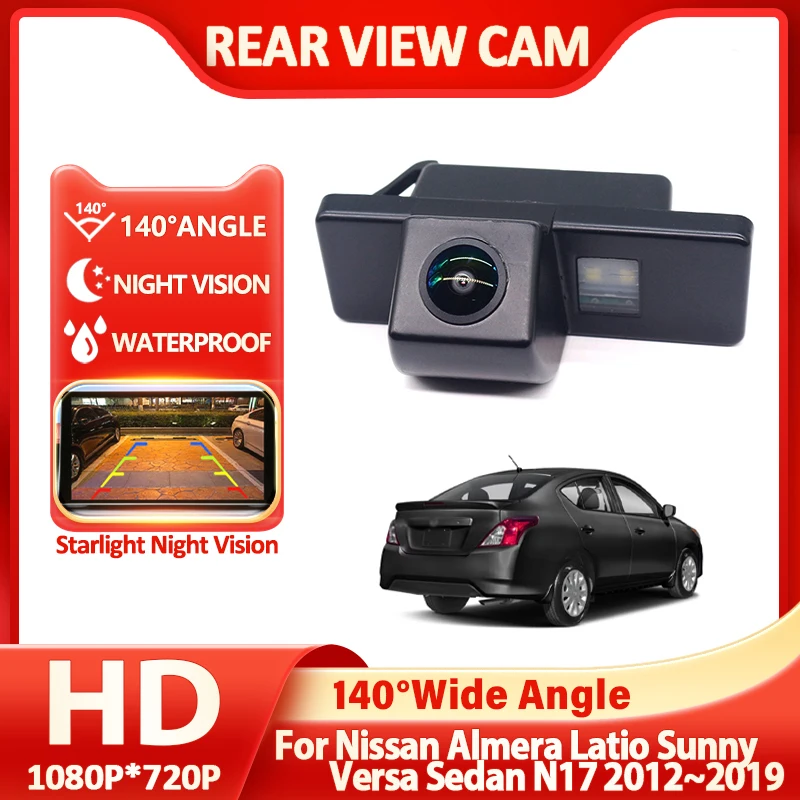 Auto Backup Reverse Parkplatz Monitor Für Nissan Almera Latio Sunny Versa Limousine N17 2012 ~ 2019 CCD HD Fisheye rückfahrkamera