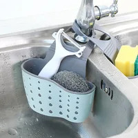 1/2Pcs Kitchen Sink Shelf Organizers Double-Layer Hanging Sponge Drain Basket  Accessories Silicone Storage Holder Rack Supplies 1