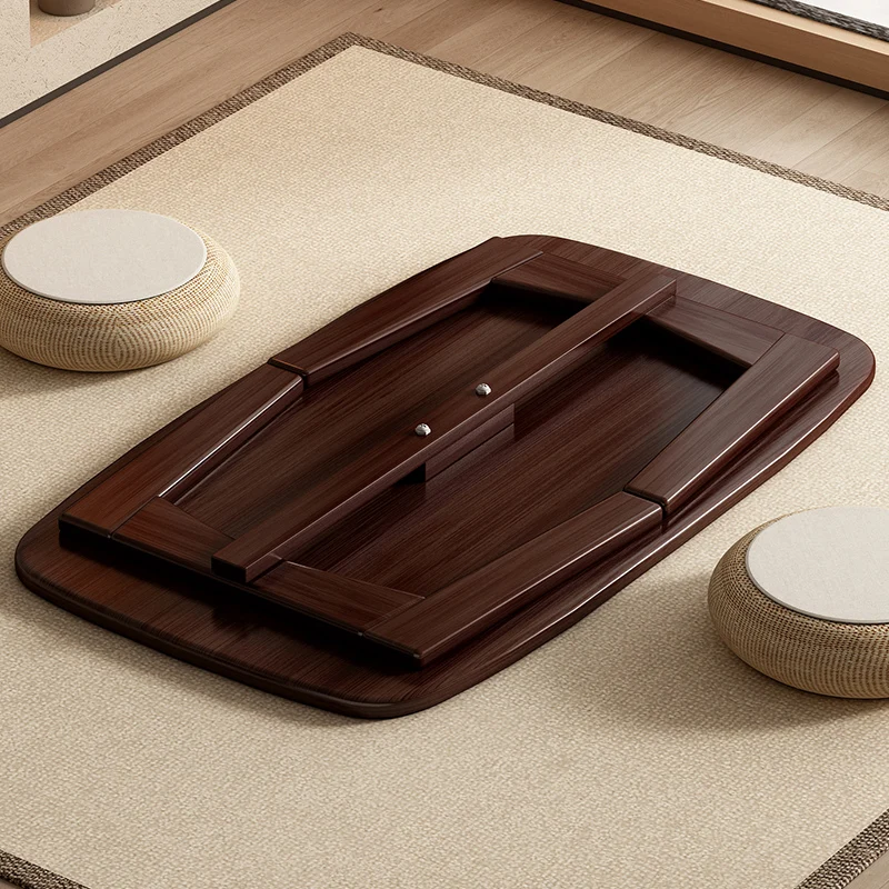 Bay Window Mini Table, Bamboo Foldable Desk, Tatami Coffee Stand, Zen Ground-Level Table, Multi-Function Study Desk
