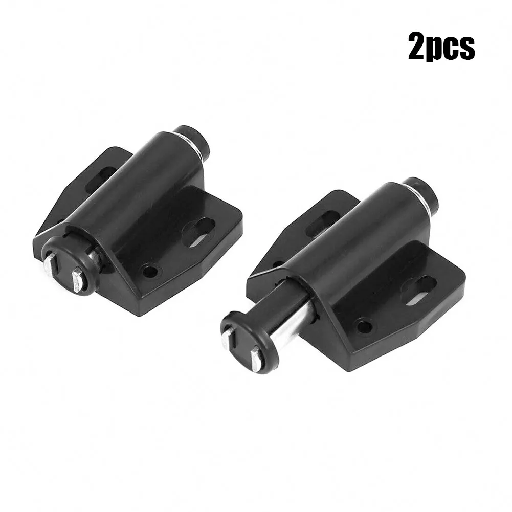 Description Picture 6 of itemMagnetic Push To Open Touch Latch Parts Accessaries Black Cabinet Cupboard Doors Drawer Hardware Latch Catch 2x