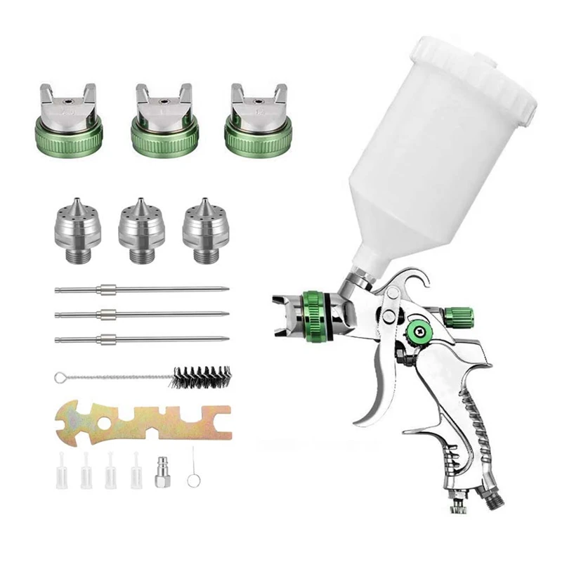 

High Mist Spray Sprayer HVLP Spray Sprayer 1.4/1.7/2.0Mm 3 Fluid Tips Airbrush DIY Spray Paint Kit