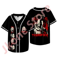 Terrifier Kill T-shirts Halloween Horror Movie Merch Baseball Jacket Cosplay Women Men Fashion Casual Short Sleeve 1
