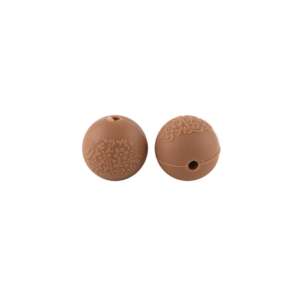 Set of 10 Embossed Silicone Craft Balls - 15mm