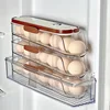 1 pcs egg storage box automatic rolling refrigerator egg rack storage handheld stackable egg refrigerator side door Storagerack 2