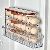 1 pcs egg storage box automatic rolling refrigerator egg rack storage handheld stackable egg refrigerator side door Storagerack 2