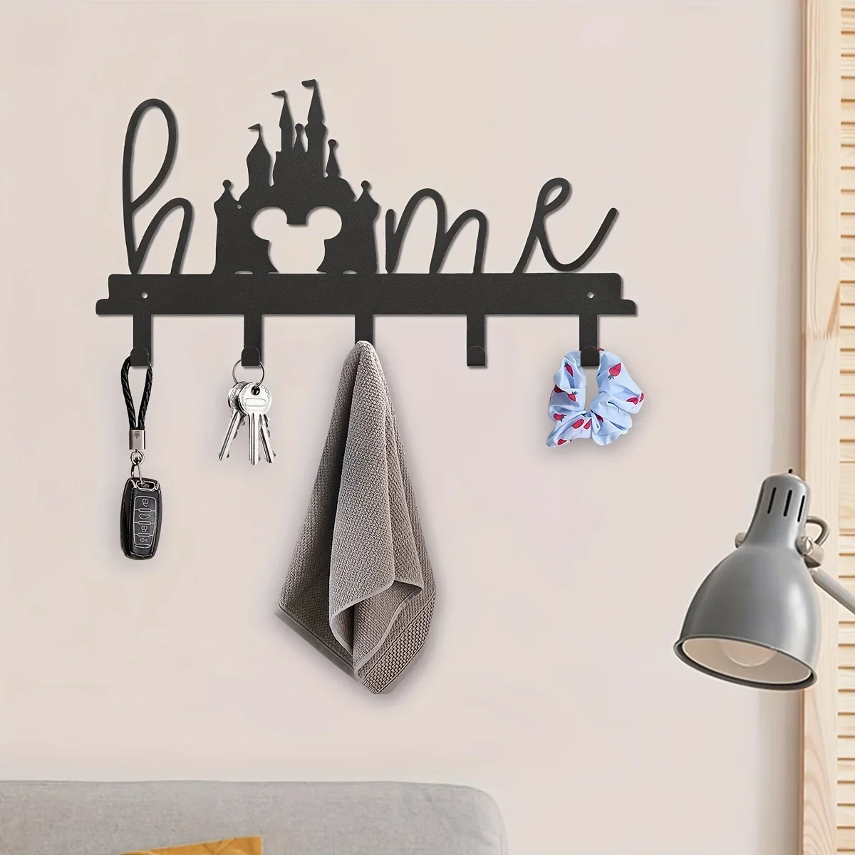 Description Picture 6 of itemMetal Creative Key Hangers, Wall Mounted Hangers Hooks, Household Multi-Purpose Coat Bag Key Hooks Wall Decoration Coat Hanger