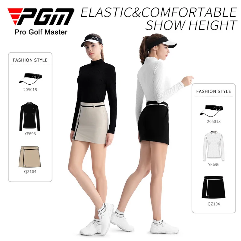 PGM golf clothing women's skirt top hip-wrapped short skirt sports suit long-sleeved T-shirt golf clothing none