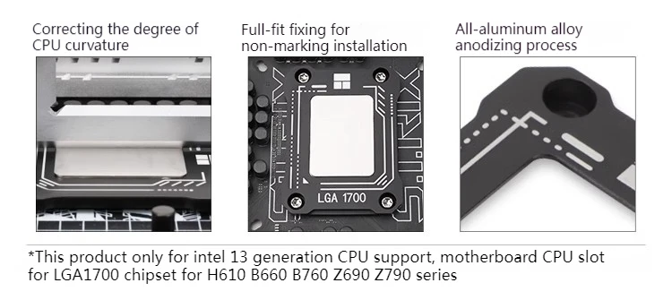 Aluminum 17XX BCF CPU Installation Fixed Bracket LGA1700 Platform Fastener 1700