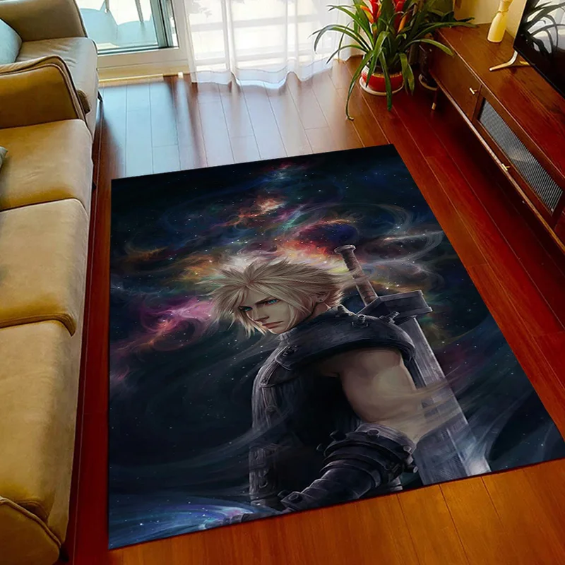 thumbnail image 1 of Final Fantasy Printed Carpet for Living Room Rugs Camping stranger things Picnic Mats Anti-Slip Yoga Mat Fans gift E-sports Rug, 1 of 4