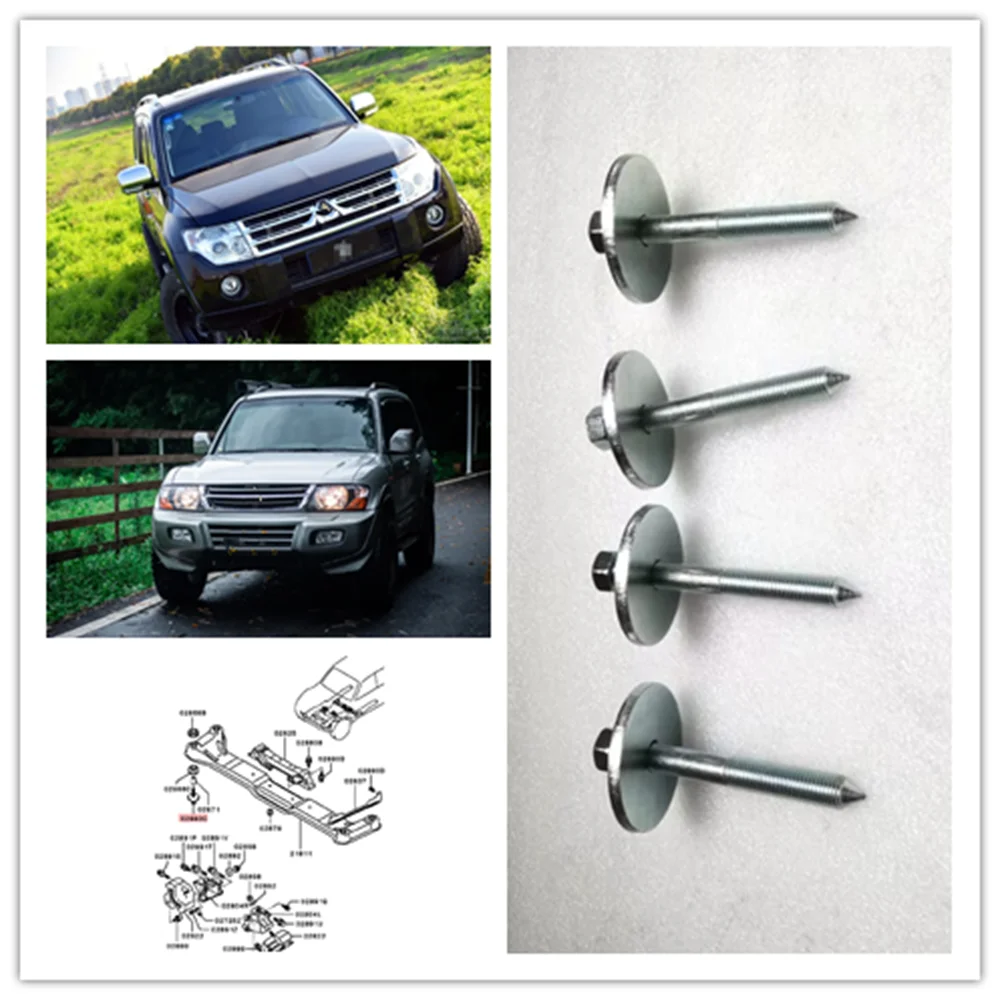 

4 шт. винты с крепежным кронштейном передней трансмиссии для Pajero Montero V63W V68W V73W V77W V83W V93W V97W V98W MR418596