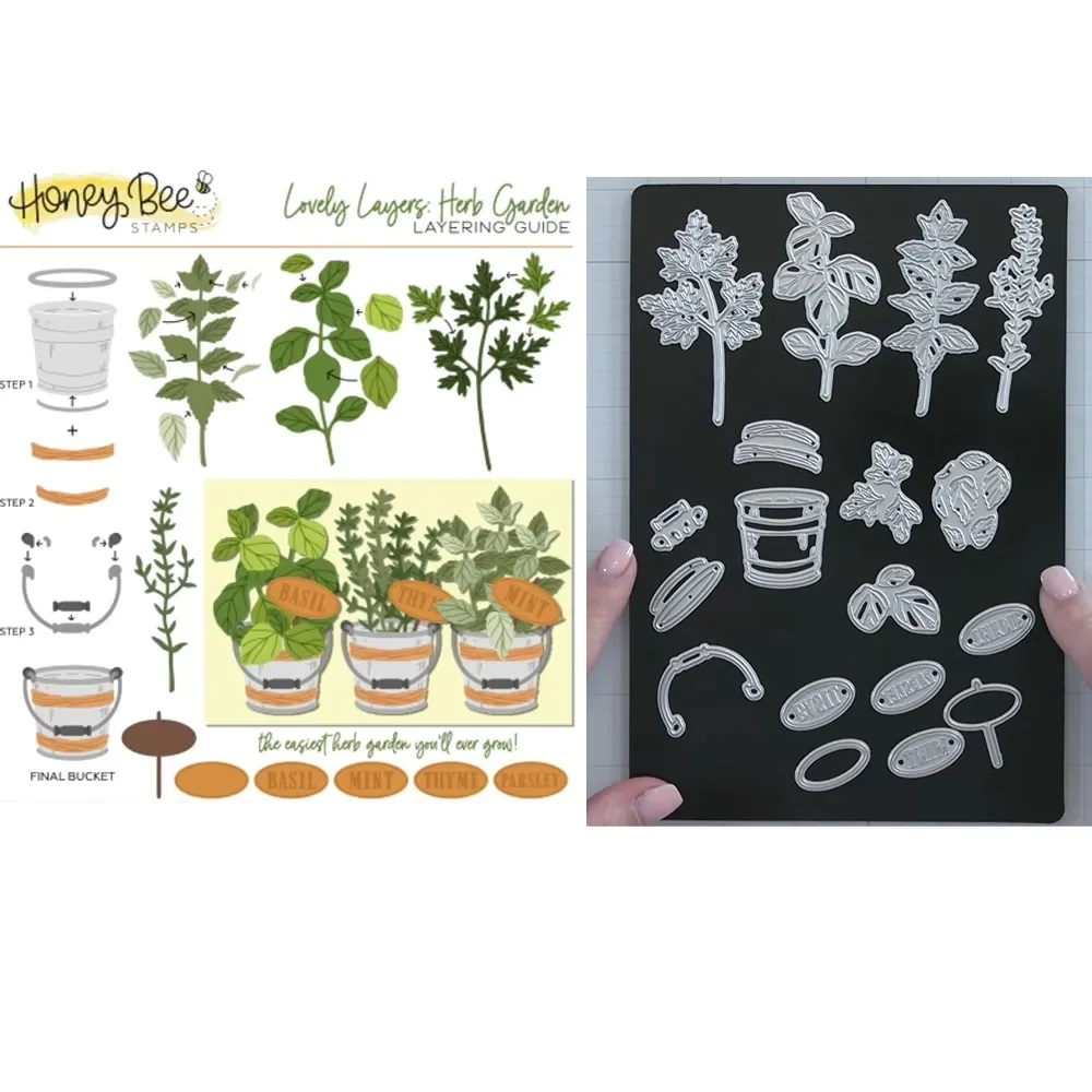 

Зеленые растения, металлические Вырубные штампы, искусственное украшение, шаблон для тиснения, сделай сам, поздравительная открытка ручной работы 2024