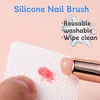 Nail Art Silicone Brush Reusable Mirror Powder Pigment Applying Manicure Tool Gradient Effect Nail Arts Silicone Applicator 5