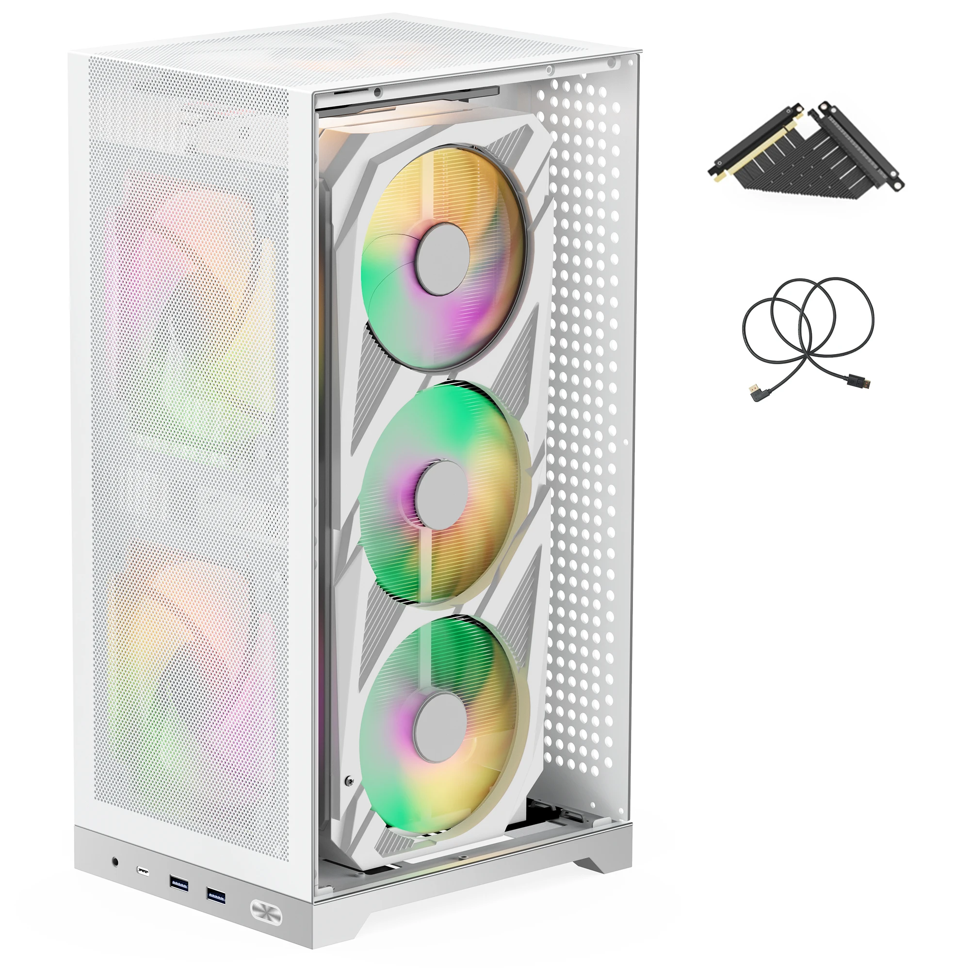 ShinySnake L400 Mesh ITX Case: 12.1L, 350mm GPU, ATX PSU, PCIe