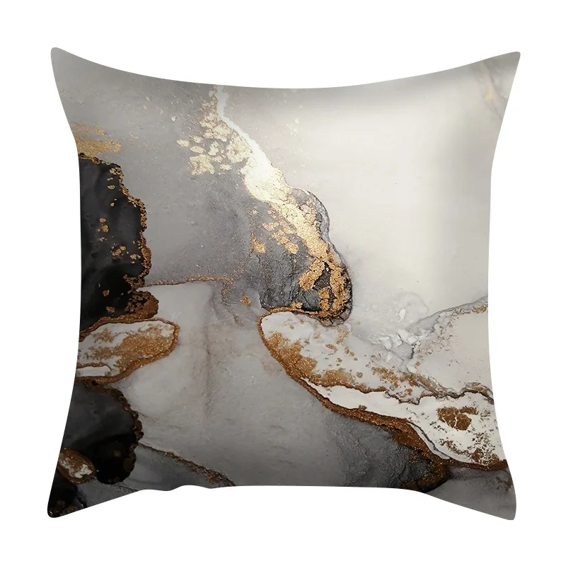 

Marble Texture Pillow Cover Peach Skin Velvet Pillowcase Living Room Home Sofa Car Bedroom Pillow Cushion Cover