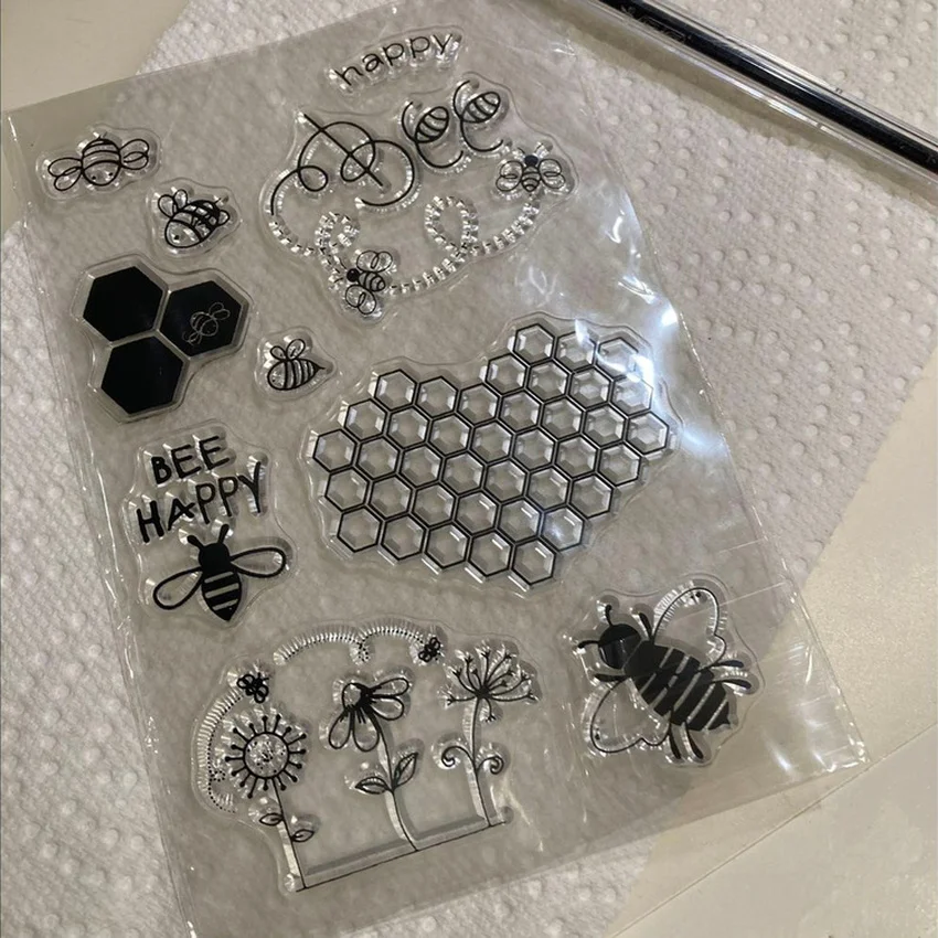 Bee Transparent Clear Silicone Stamp/Seal for DIY Scrapbooking/photo Album Decorative Card Making