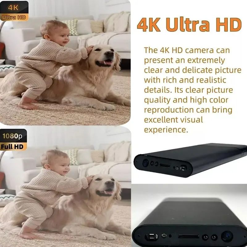 4K HD Digital Camera WiFi Security Camcorder Mini Night Vision Cam Video Voice Recorder with 5000mAh Battery Portable Power Bank security camera