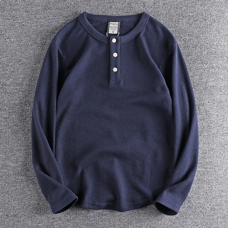Tシャツ・カットソー ASCLO Vintage Henry Neck Waffle T (3color) Sbd10d0610951410db098091f5443a