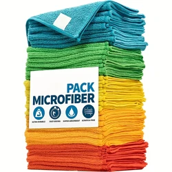Premium Microfiber Absorbent Cleaning Cloths - Durable Dishwashing & Multi - Purpose Household Rags - 10pcs (Random Colors)