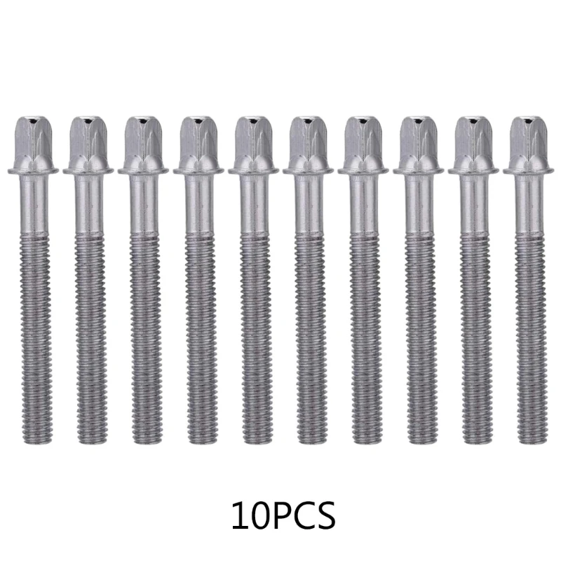 

11UE 10 Pcs Drum Tension Rod Drum Tight Screws Metal Screws Rods Bolts Accessory
