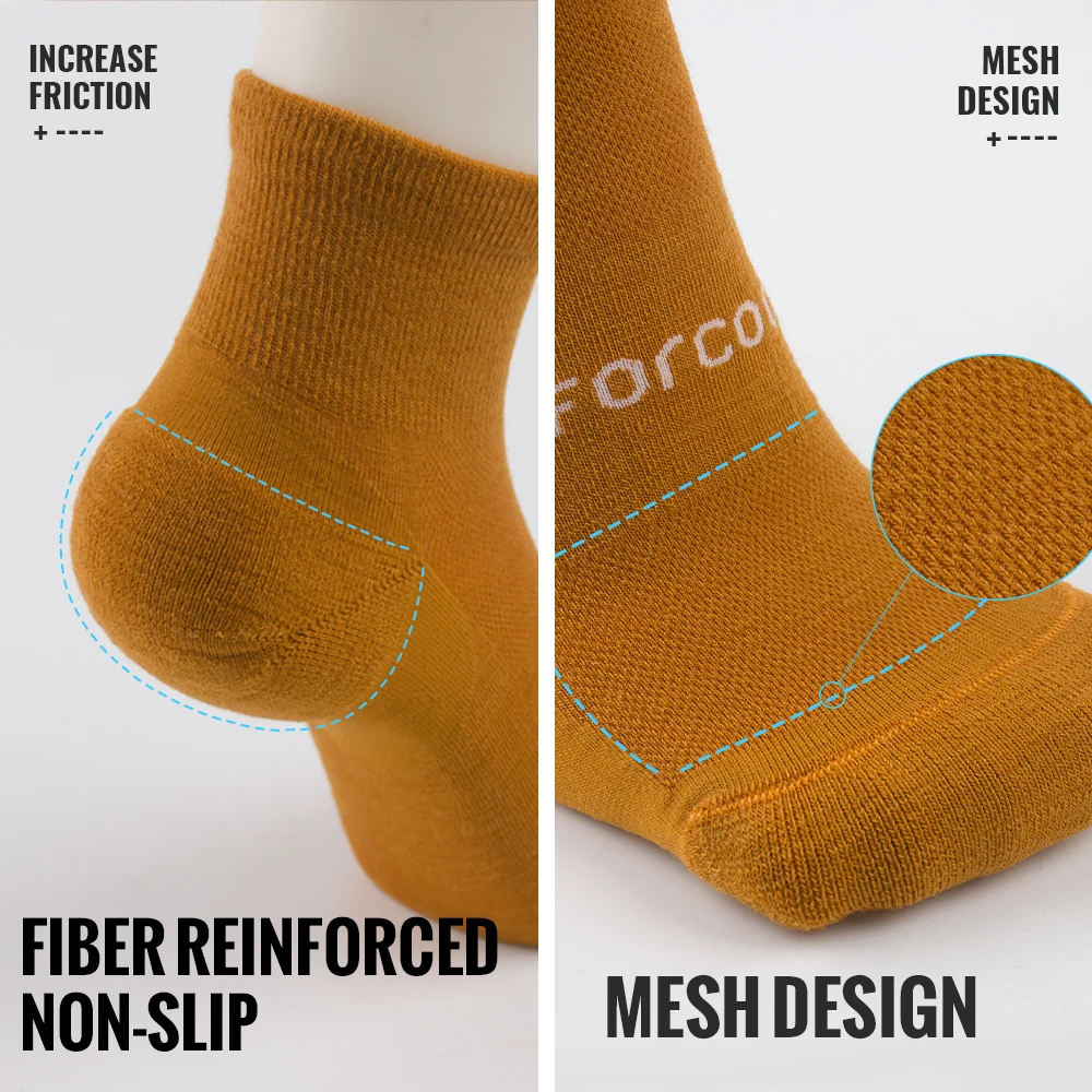 WRELS Men's Compression Socks Men Merino Wool Black Ankle Cotton Socks Herren Socken Basketball Sports Compression Sock for Man