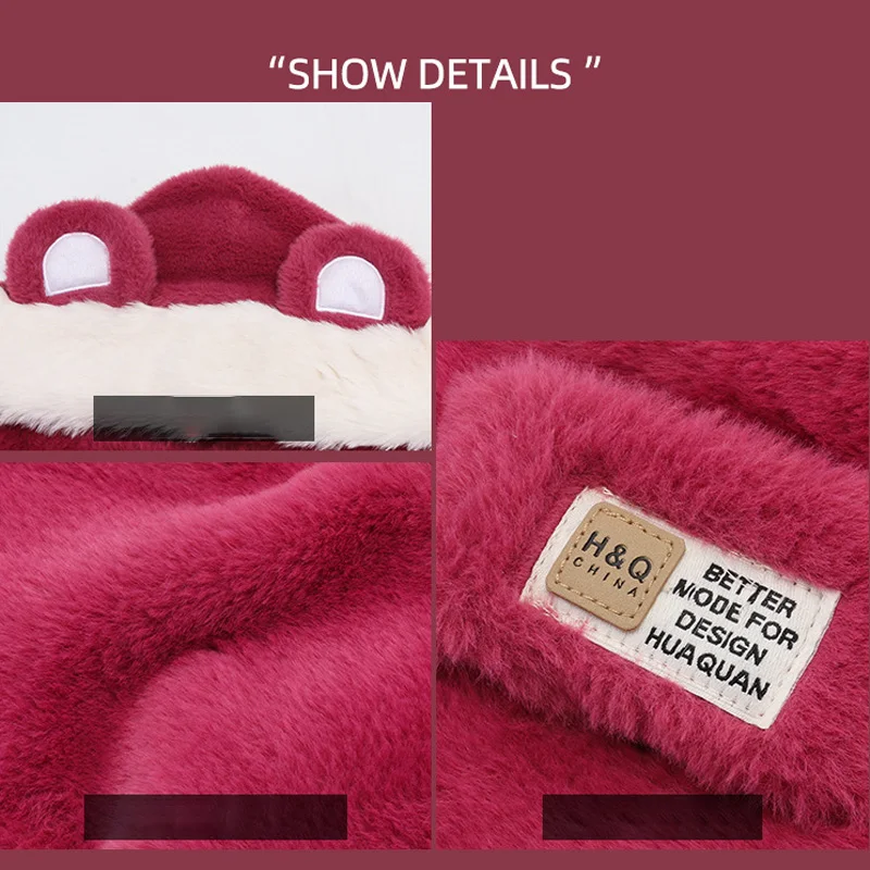Warm Winter Hat Cute Bear Hat Scarf Scarf All-In-One Women's Winter Earmuffs Lei Feng Plush Cycling Warm Ski