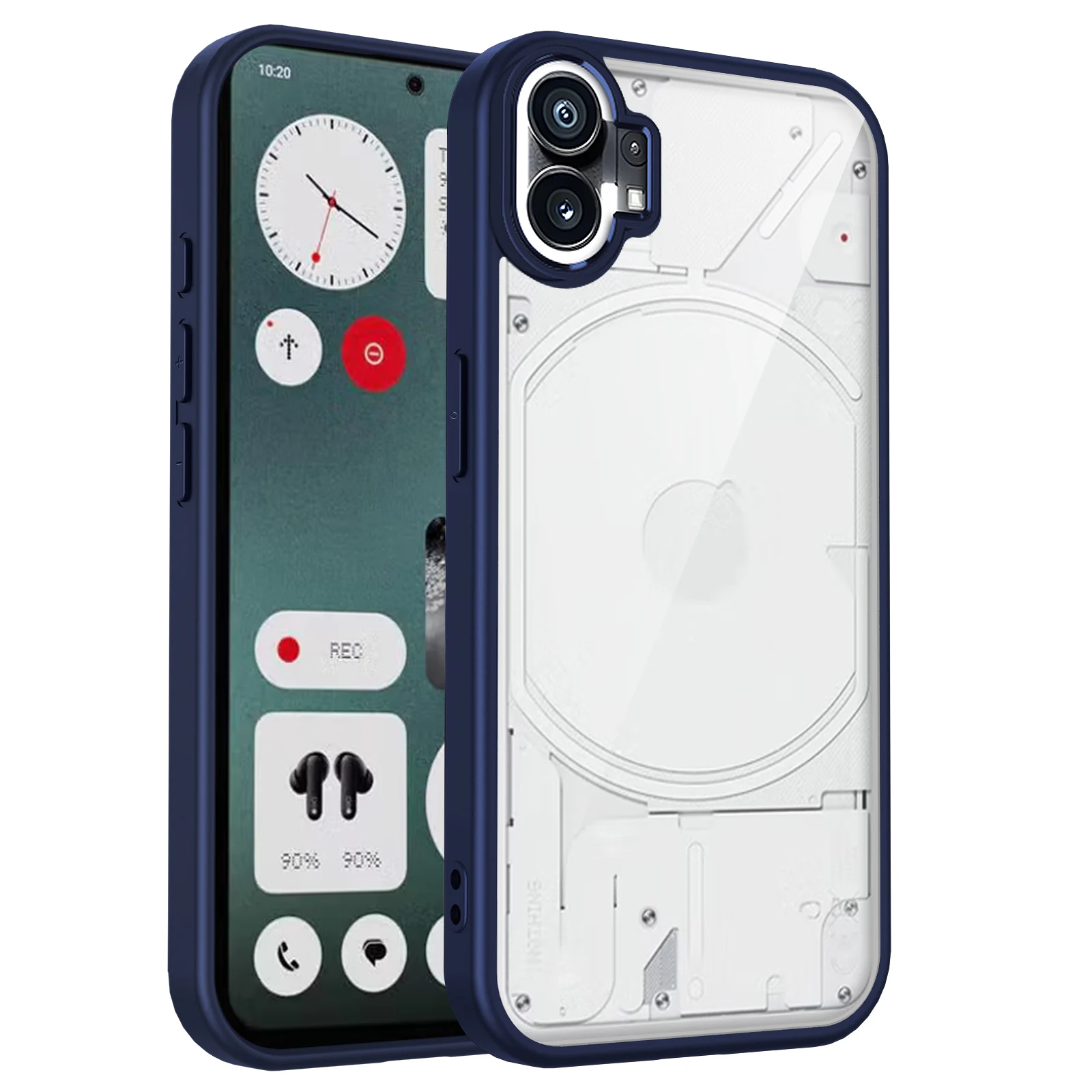 Ultra-Durable Air Cushion Shockproof Silicone Bumper with Clear Matte Back Cover