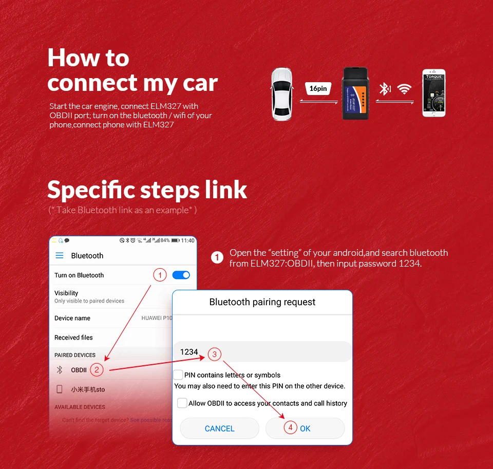 ELM327 OBD2 Scanner V1.5 PIC18F25K80 BT/WIFI Car Diagnostic Tools Auto ELM 327 OBDII Code Reader Work Android/IOS/Windows 12V