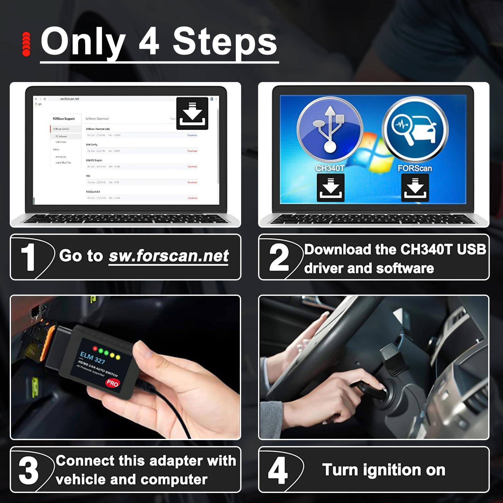 ELM327 V1.5 for Ford FORScan PRO Coding USB OBD Scanner Tool Adapter Car  Diagnostic Tool| | - AliExpress