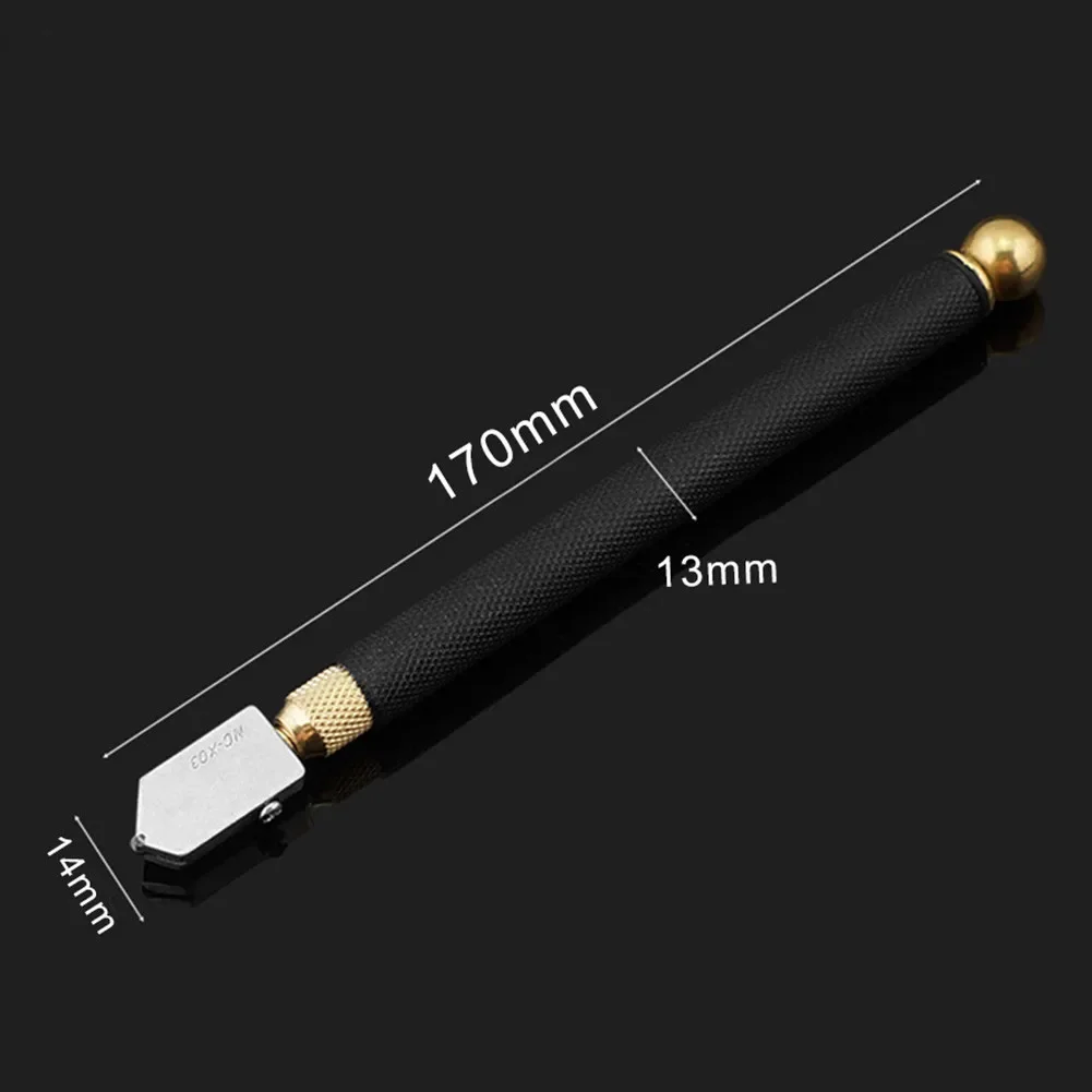 Glass Cutter Tile Glass Cutter Tile Cutting Tool Multifunctional Portable Six-wheel Round Handle High-strength Roller Mahogany Round Flat Cutting Tool Accessories
