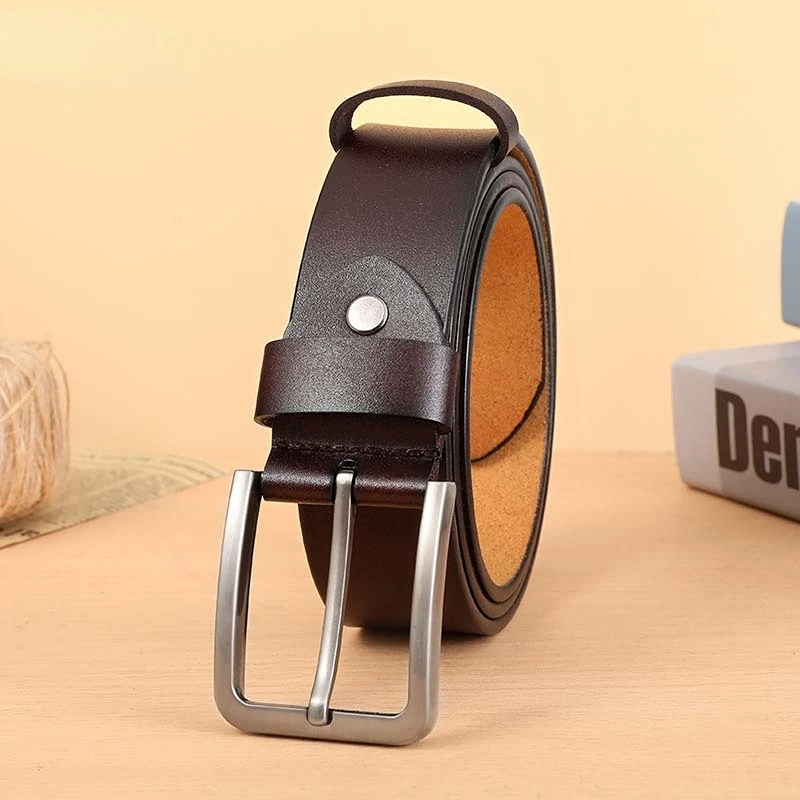 1pc Men's Plaid Pin Buckle Belt Youth Waist Belt For Men Boys Gifts