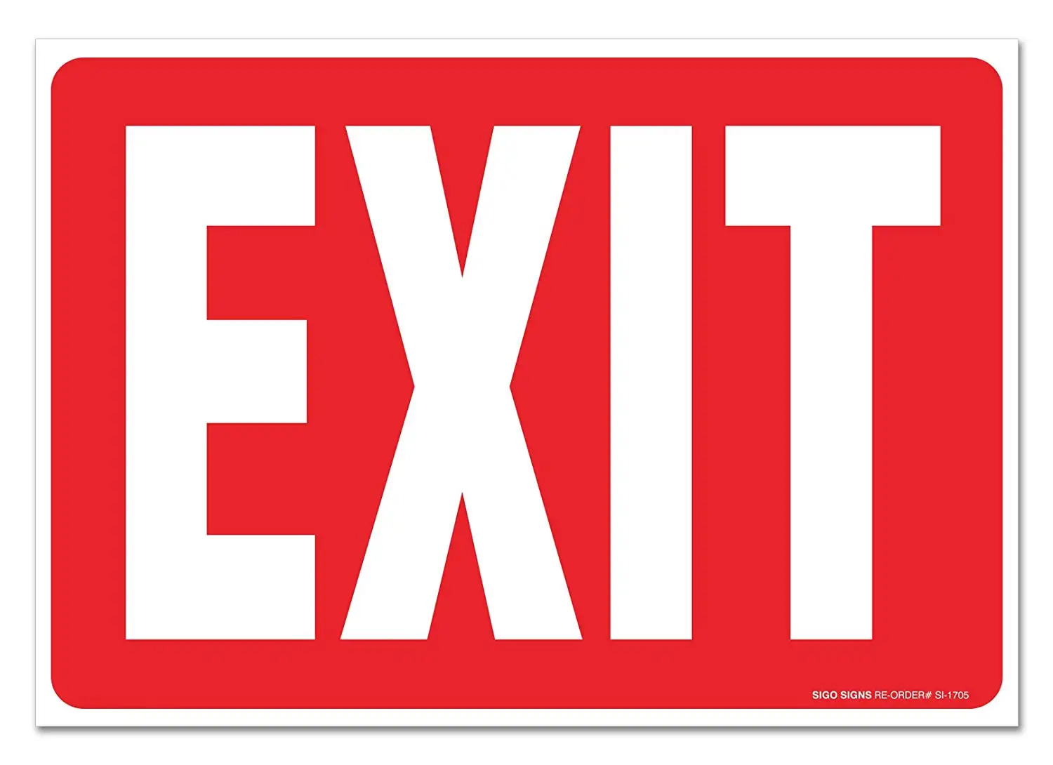 

For (2 Pack) Exit Sign, 10"x7" 4 Mil Sleek Vinyl Decal Stickers Weather Resistant Long Lasting UV Protected and Waterproof