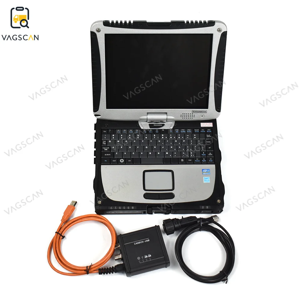 

CF19 Laptop with Linde Canbox BT for Forklift Diagnostic Tool