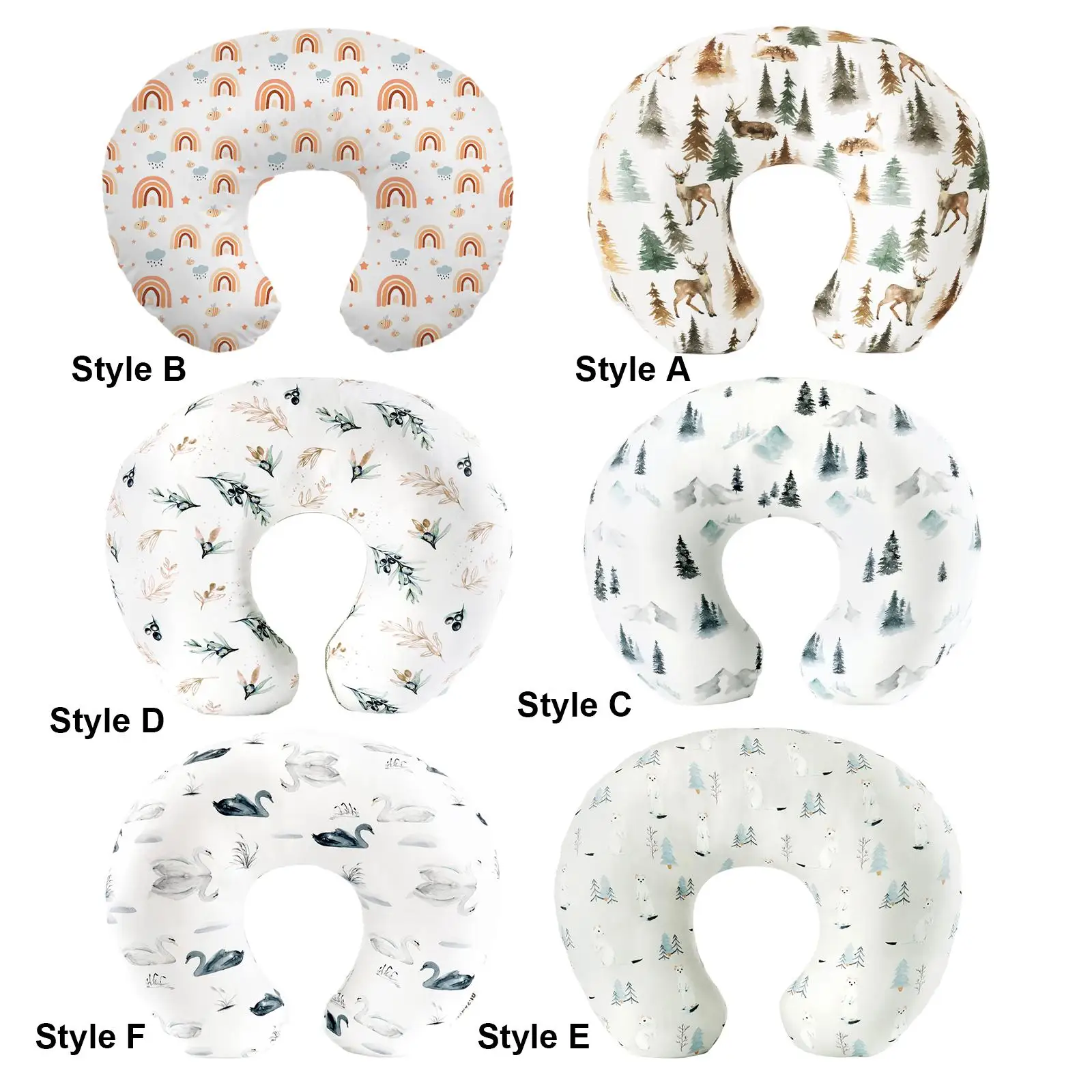 Feeding Pillow Cover Pillow Case U Style Shape Feeding Cushion Cover for Women Nursing Baby Shower Bottle Breastfeeding