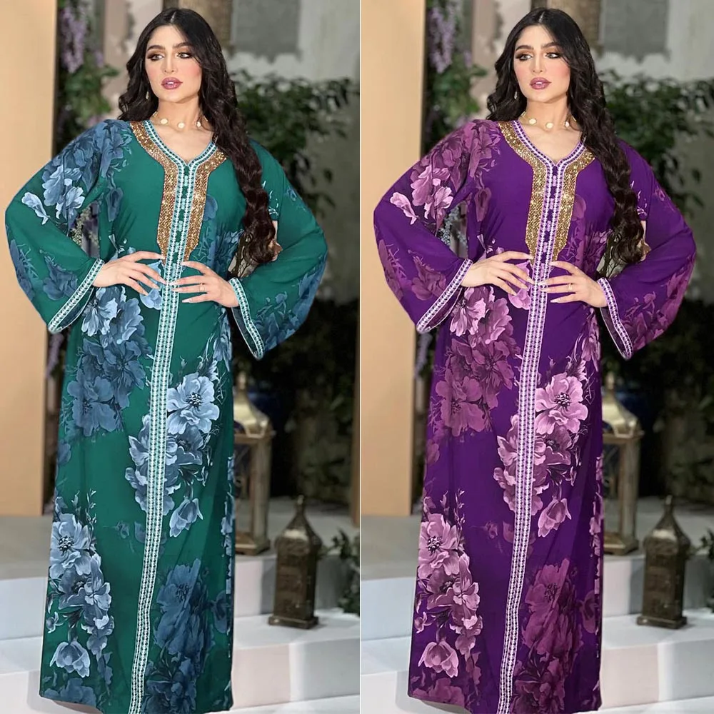 Arab Muslim Abaya for Women Elegant Long African Dress Diamond Abayas Morocco Kaftan Summer Party Vestidos Turkey Ramadan Gown men robes 3 pieces suits of agbada jacquard arab robe trousers hat lslamic muslim dubai african clothing t20537