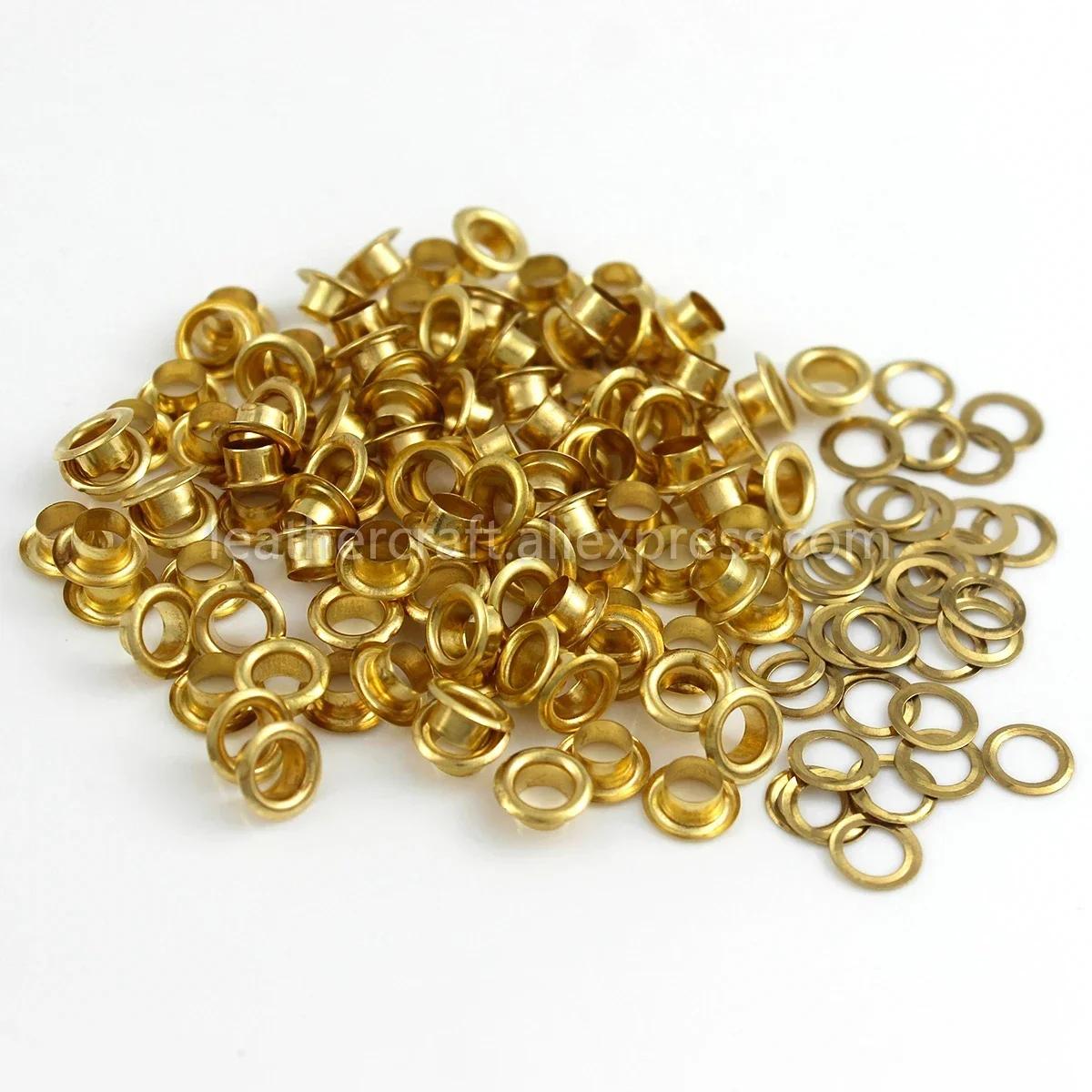 Brass Eyelets 100sets 6/8/10/12mm with Washers Grommet Repairing Round Eye Rings for Shoes Bag Clothing Skin Belt Hat