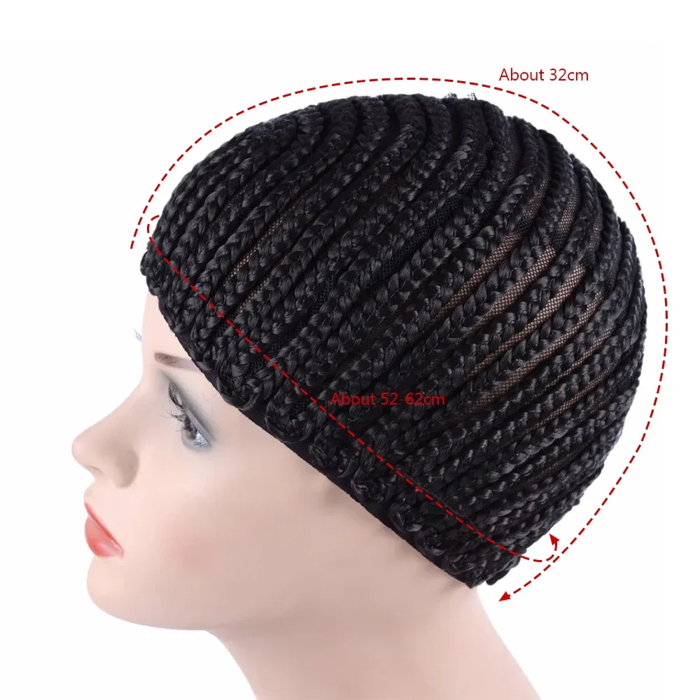1PC Super Elastic Cornrow Cap For Weave Crochet Braid Wig Caps For Making Wigs Weaving Braid Cap Wig Net Black Color