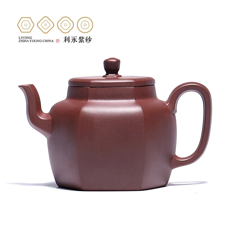 

Centennial Liyong фиолетовый глиняный горшок Yixing чистый ручной работы известный чайник домашний квадратный горшок чайный набор кунг-фу чайный набор сырой руды фиолетовая глина He